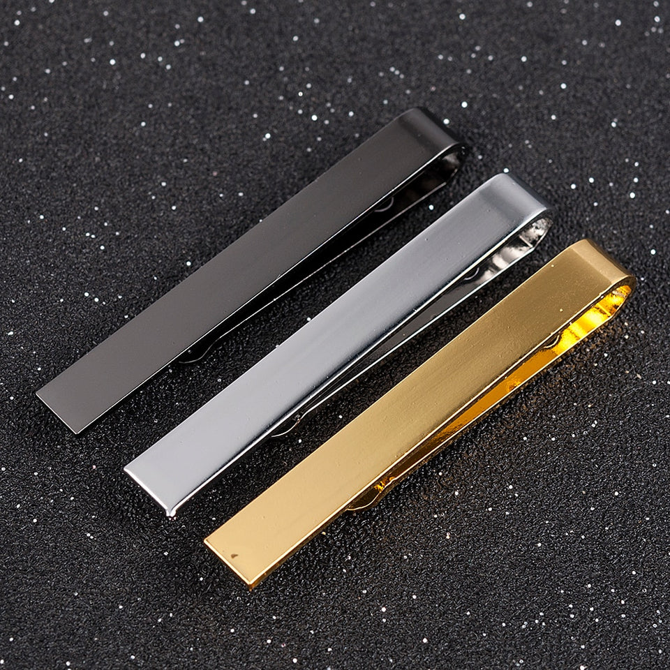 Mens Stainless Steel Tone Simple Necktie Tie Bar Clasp Clip Clamp Pin gifts for men