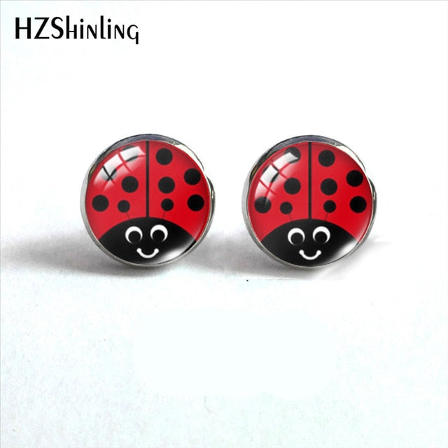 2020 New Arrival Ladybug Insect Stainless Steel Plated Earrings