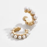 Trendy Pearl Clip on Earrings Earcuffs for Women