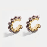 Trendy Pearl Clip on Earrings Earcuffs for Women