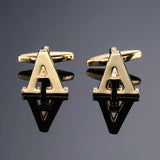 DY New high quality gold letters A-Z name Cufflinks  for men