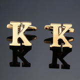 DY New high quality gold letters A-Z name Cufflinks  for men