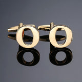 DY New high quality gold letters A-Z name Cufflinks  for men