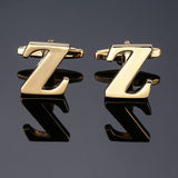 DY New high quality gold letters A-Z name Cufflinks  for men