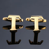 DY New high quality gold letters A-Z name Cufflinks  for men