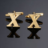 DY New high quality gold letters A-Z name Cufflinks  for men