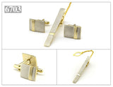 Gold Tie Clip and Cufflink Set For Men