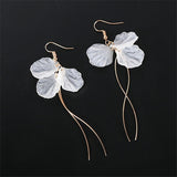 Korean Retro Asymmetric Butterfly Imitation Pearl Earrings