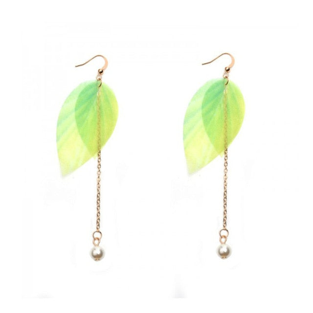 Korean Retro Asymmetric Butterfly Imitation Pearl Earrings