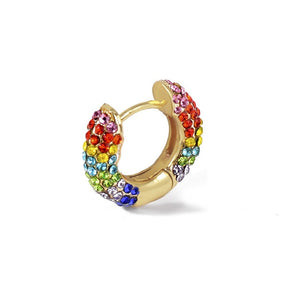 Women CZ Rainbow Earrings Cubic Zirconia Ear Cuff Set for Female