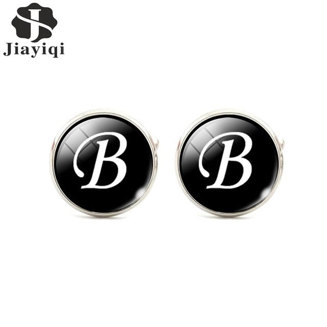 Jiayiqi Trendy Men Cufflinks A-Z