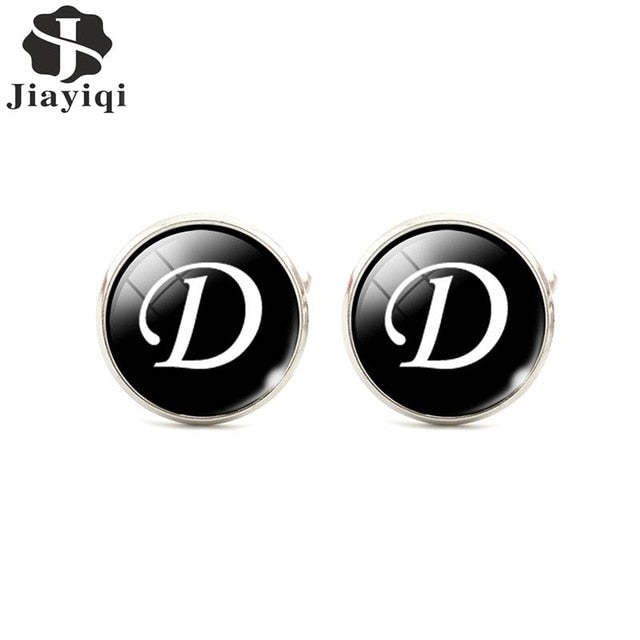 Jiayiqi Trendy Men Cufflinks A-Z