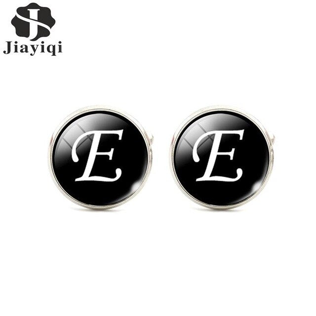 Jiayiqi Trendy Men Cufflinks A-Z