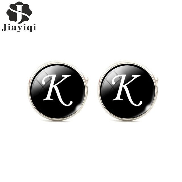 Jiayiqi Trendy Men Cufflinks A-Z