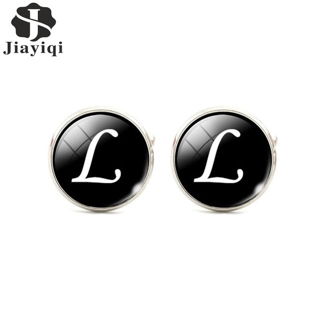 Jiayiqi Trendy Men Cufflinks A-Z