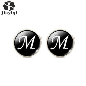 Jiayiqi Trendy Men Cufflinks A-Z