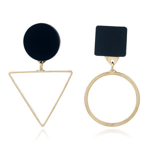 Luxury Gold Suqare Stud Earrings For Women