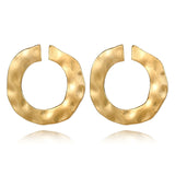 Luxury Gold Suqare Stud Earrings For Women