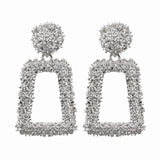 Luxury Gold Suqare Stud Earrings For Women