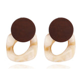 Luxury Gold Suqare Stud Earrings For Women