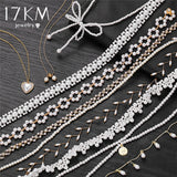 2020 Elegant Flower Pearl Choker Necklaces For Women