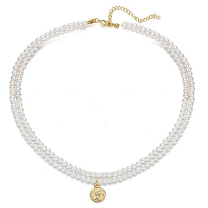 2020 Elegant Flower Pearl Choker Necklaces For Women