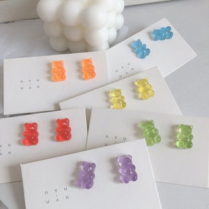 1 Pair Cartoon Gummy Bear Earring For Women