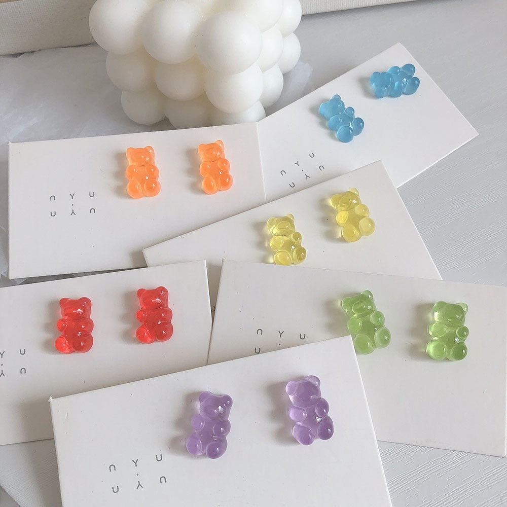 1 Pair Cartoon Gummy Bear Earring For Women