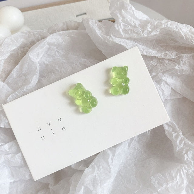 1 Pair Cartoon Gummy Bear Earring For Women