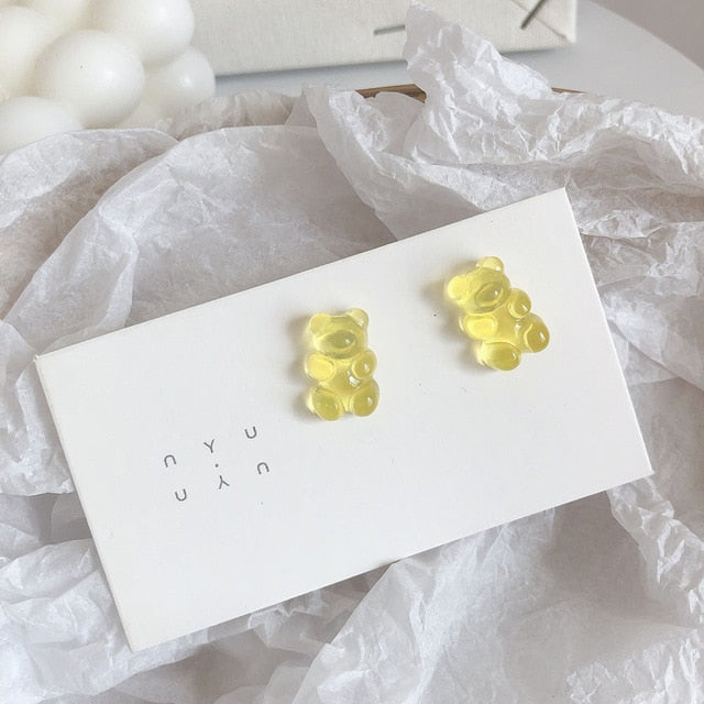 1 Pair Cartoon Gummy Bear Earring For Women