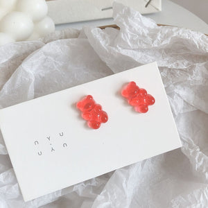 1 Pair Cartoon Gummy Bear Earring For Women