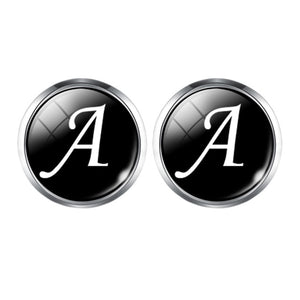 Men's Fashion A-Z Single Alphabet Cufflinks