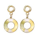 17KM Round Acrylic Twist Dangle Earrings For Women