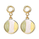 17KM Round Acrylic Twist Dangle Earrings For Women