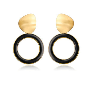 17KM Round Acrylic Twist Dangle Earrings For Women