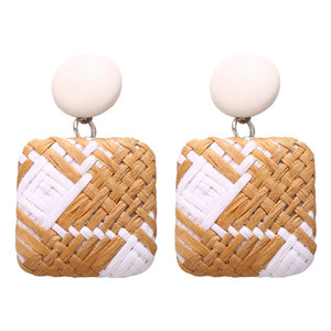 17KM Round Acrylic Twist Dangle Earrings For Women