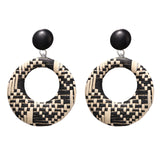 17KM Round Acrylic Twist Dangle Earrings For Women