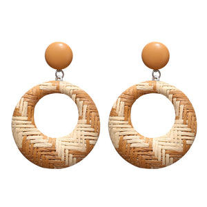 17KM Round Acrylic Twist Dangle Earrings For Women