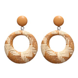 17KM Round Acrylic Twist Dangle Earrings For Women