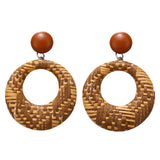 17KM Round Acrylic Twist Dangle Earrings For Women