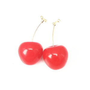 New Fashion Red Cherry Gold Drop Earring