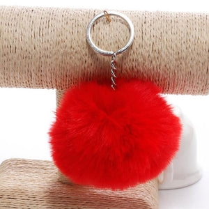 Key Chain Fur ball pom pom Keychain Pompom