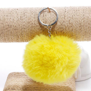 Key Chain Fur ball pom pom Keychain Pompom