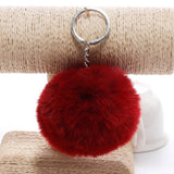 Key Chain Fur ball pom pom Keychain Pompom