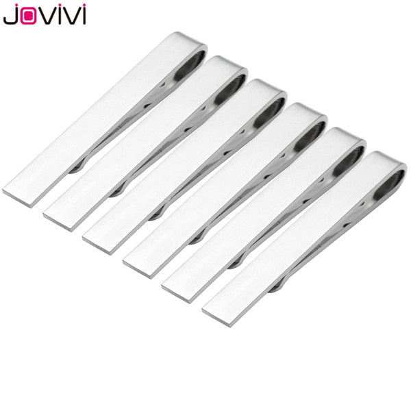 Jovivi Mens Stainless Steel Tie Bar Pinch Clip for Skinny