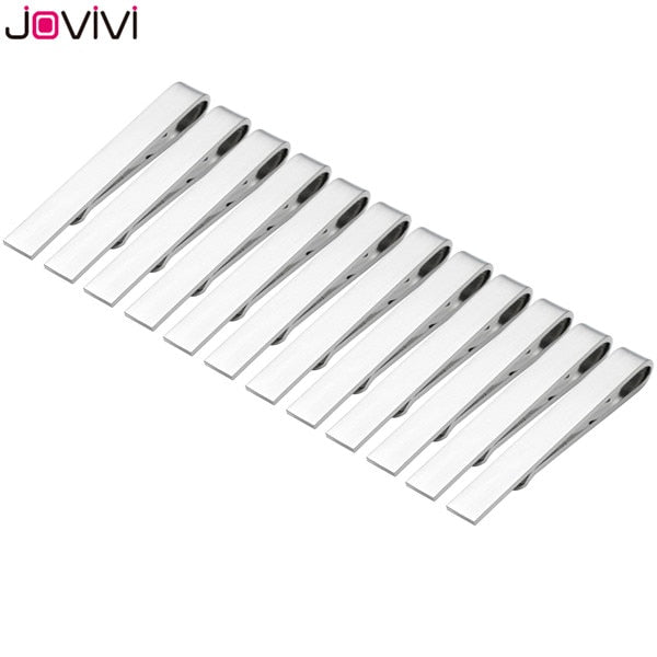 Jovivi Mens Stainless Steel Tie Bar Pinch Clip for Skinny