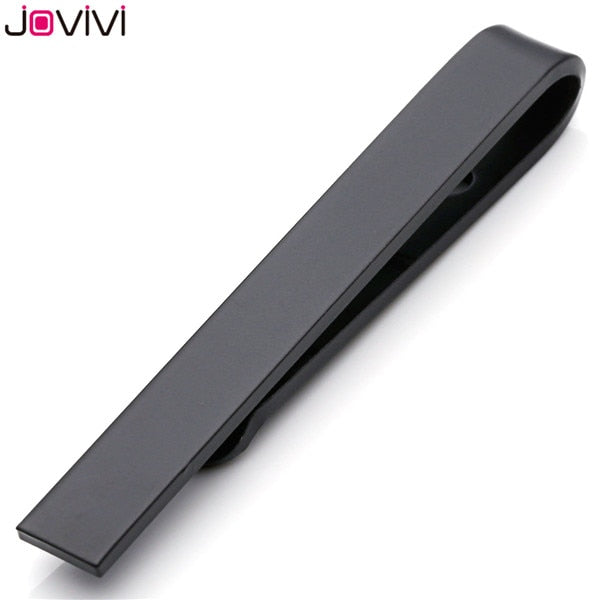 Jovivi Mens Stainless Steel Tie Bar Pinch Clip for Skinny