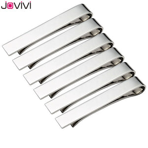 Jovivi Mens Stainless Steel Tie Bar Pinch Clip for Skinny