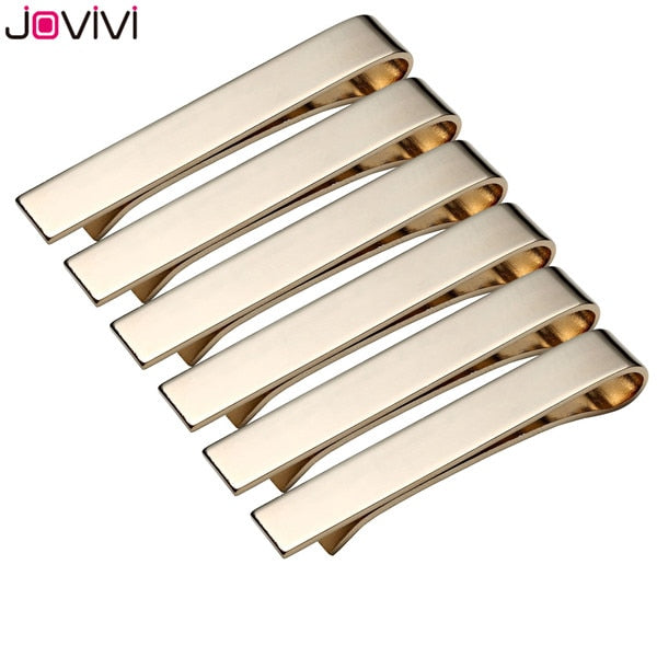 Jovivi Mens Stainless Steel Tie Bar Pinch Clip for Skinny