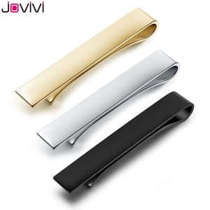 Jovivi Mens Stainless Steel Tie Bar Pinch Clip for Skinny